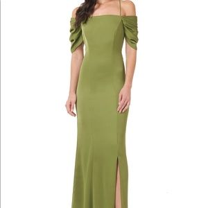 JS collection off the shoulder gown Green/juniper